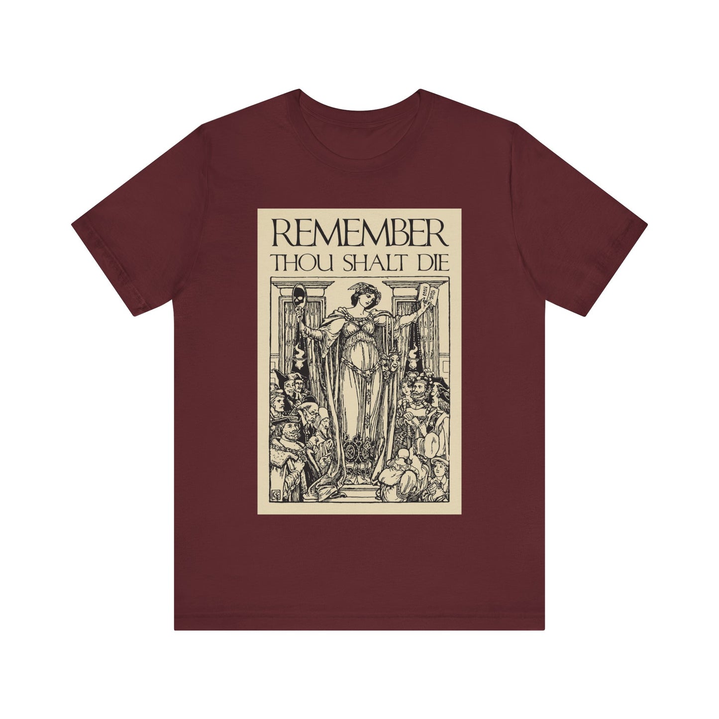 Remember You Will Die Shakespearean Design | Memento Mori | Classic Woodcut Illustration Aesthetic | Orthodox Christian T-Shirt