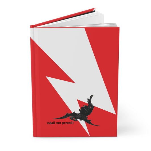 Shall Not Prevail | Satan Fell from Heaven Like Lightning (Luke 10:18) | Minimalist Design | Orthodox Christian Hardcover Journal