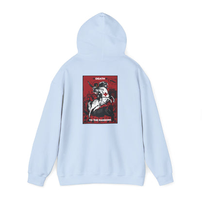 St George Slaying the Dragon | Cross on Front Left Breast | Death to the Passions | Ascetic Orthodox Christianity | Double-Sided Unisex Hoodie