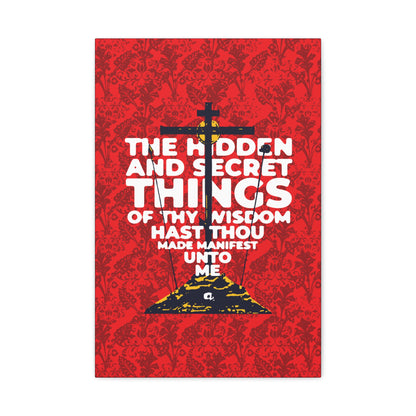 The Hidden and Secret Things of Thy Wisdom (Psalm 50/51) | Golgotha Cross | Skull of Adam | Orthodox Christian Canvas Art