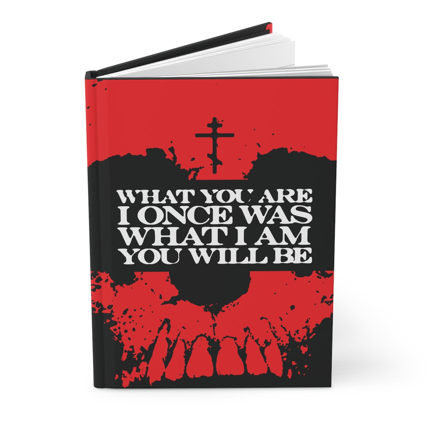 What You Are, I Once Was. What I Am, You Will Be | Memento Mori | Red Skull Remembrance of Death | Orthodox Christian Hardcover Journal
