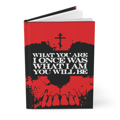What You Are, I Once Was. What I Am, You Will Be | Memento Mori | Red Skull Remembrance of Death | Orthodox Christian Hardcover Journal