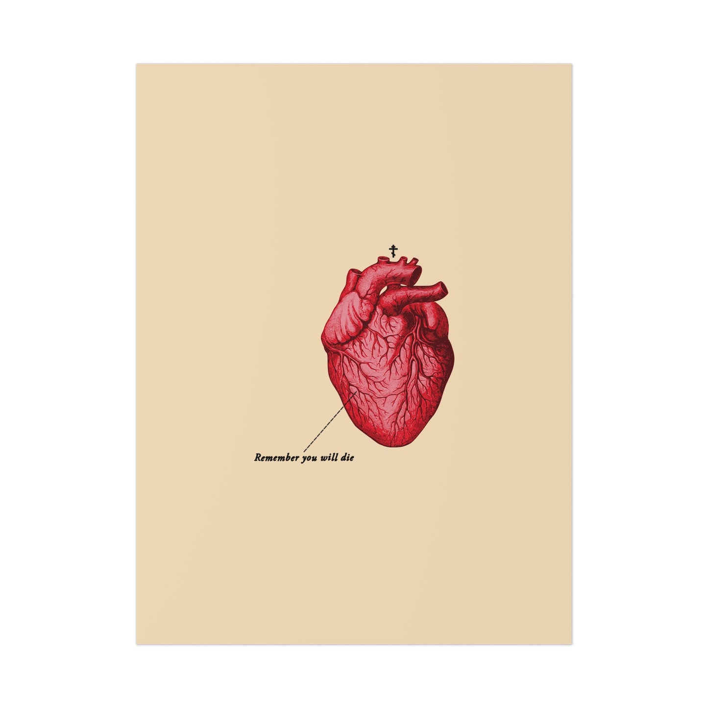 Remember You Will Die (Heart Design) No. 1 | Orthodox Christian Art Poster