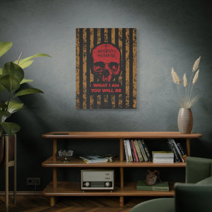 What I Am You Will Be | Memento Mori | Remembrance of Death | Mt Athos Monk Skull | Ascetic Ethos | Christian Canvas Art
