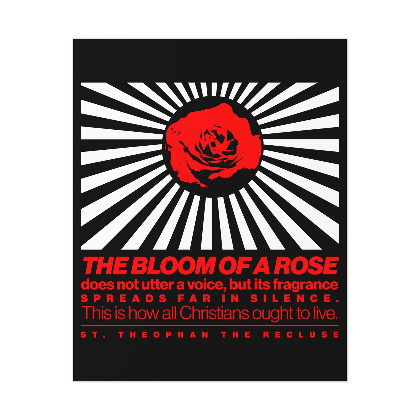 The Bloom of a Rose No. 1 | Orthodox Christian Art Poster