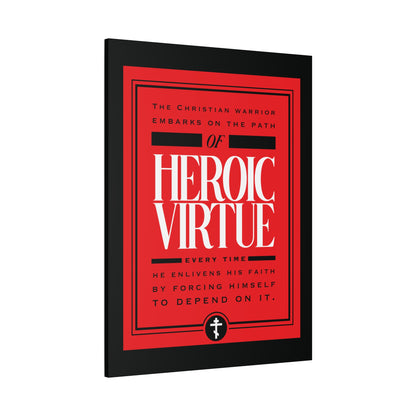 A red and black "Christian Warrior | Path of Heroic Virtue | Ascetic Ethos" wall art featuring inspiring faith-based quotes from Phil 4:13, celebrating the strength and devotion of true Christians.
