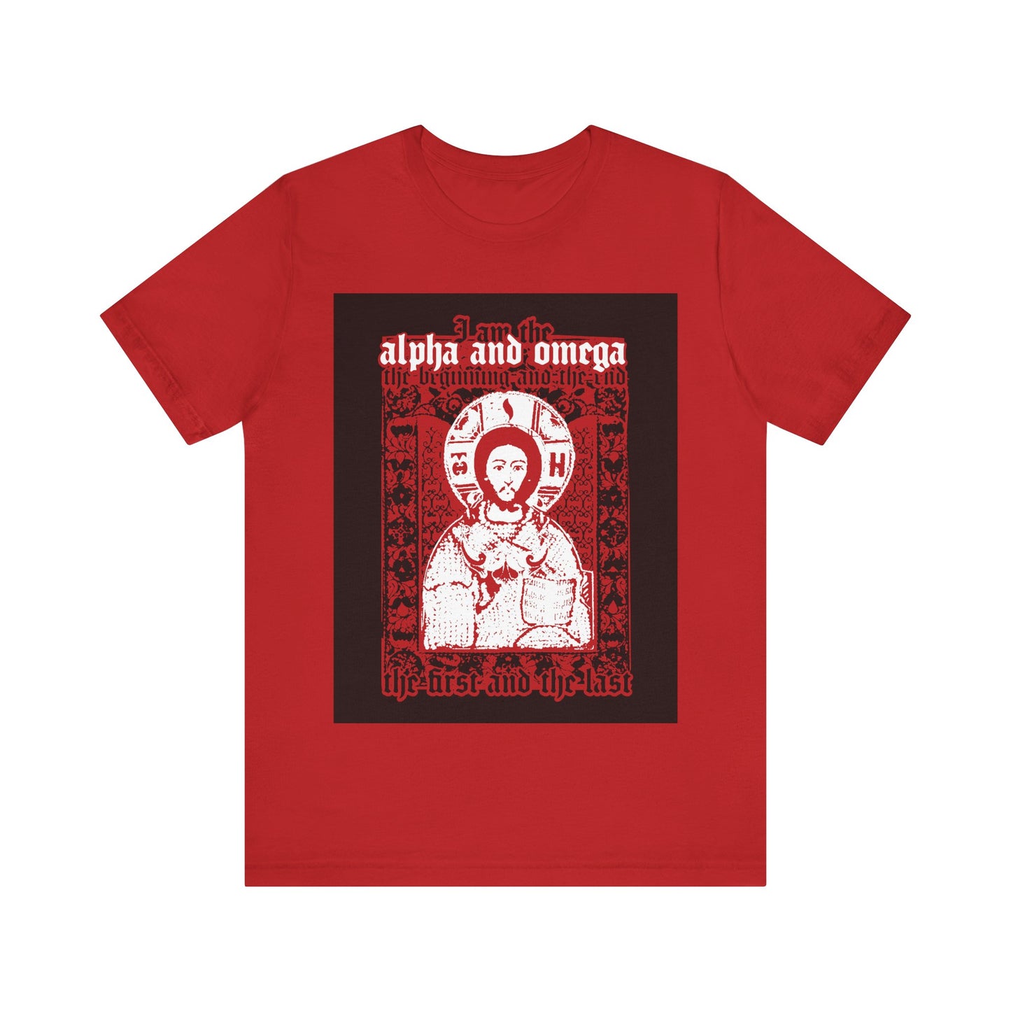 Christ Pantocrator IconoGraphik No. 2 (Alpha and Omega) | Orthodox Christian T-Shirt