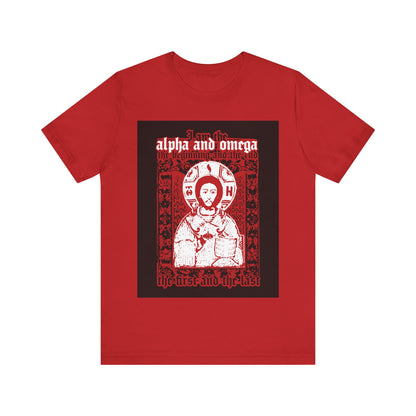 Christ Pantocrator IconoGraphik No. 2 (Alpha and Omega) | Orthodox Christian T-Shirt