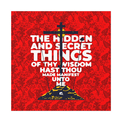 The Hidden and Secret Things of Thy Wisdom (Psalm 50/51) | Golgotha Cross | Skull of Adam | Orthodox Christian Art Poster