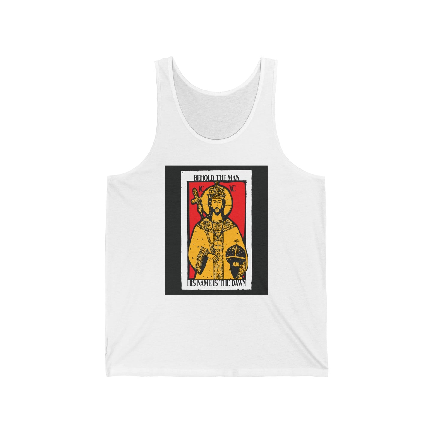 Behold the Man, His Name is the Dawn (Zechariah 6:12) No. 1 | Orthodox Christian Jersey Tank Top / Sleeveless Shirt