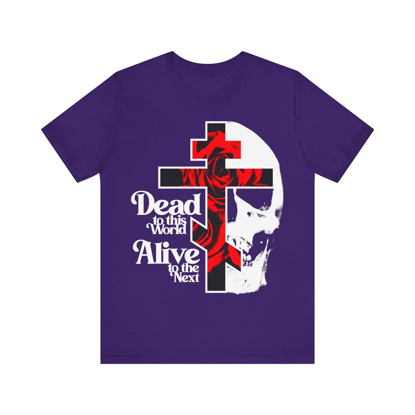 Dead to this World Alive to the Next | Goth Aesthetic Flower Cross & Skull | Bestselling Orthodox Christian T-Shirt