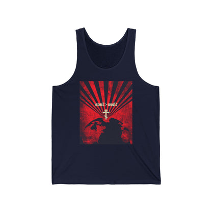 What Shall it Profit a Man | Matthew 16:26 | Soul Is Greater Than World | Red Earth White Cross | Orthodox Christian Jersey Tank Top