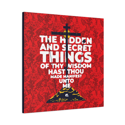 The Hidden and Secret Things of Thy Wisdom (Psalm 50/51) | Golgotha Cross | Skull of Adam | Orthodox Christian Canvas Art