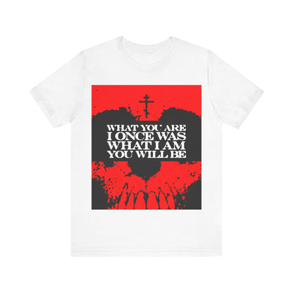 What You Are, I Once Was. What I Am, You Will Be | Memento Mori | Red Skull Remembrance of Death | Orthodox Christian T-Shirt