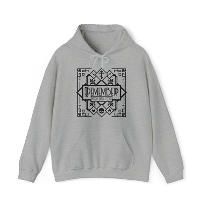 Remember You Will Die Art Deco Design No. 1 | Orthodox Christian Hoodie / Hooded Sweatshirt