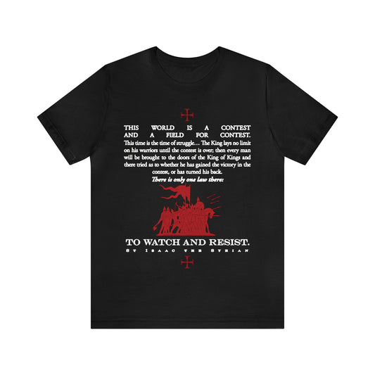 The World is a Contest No. 2 (St Isaac the Syrian)  | Orthodox Christian T-Shirt