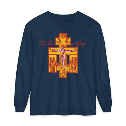 The Lord of Glory | Russian Golgotha Crucifix IconoGraphic | 1 Corinthians 2:8 | Orthodox Christian Long Sleeve Shirt