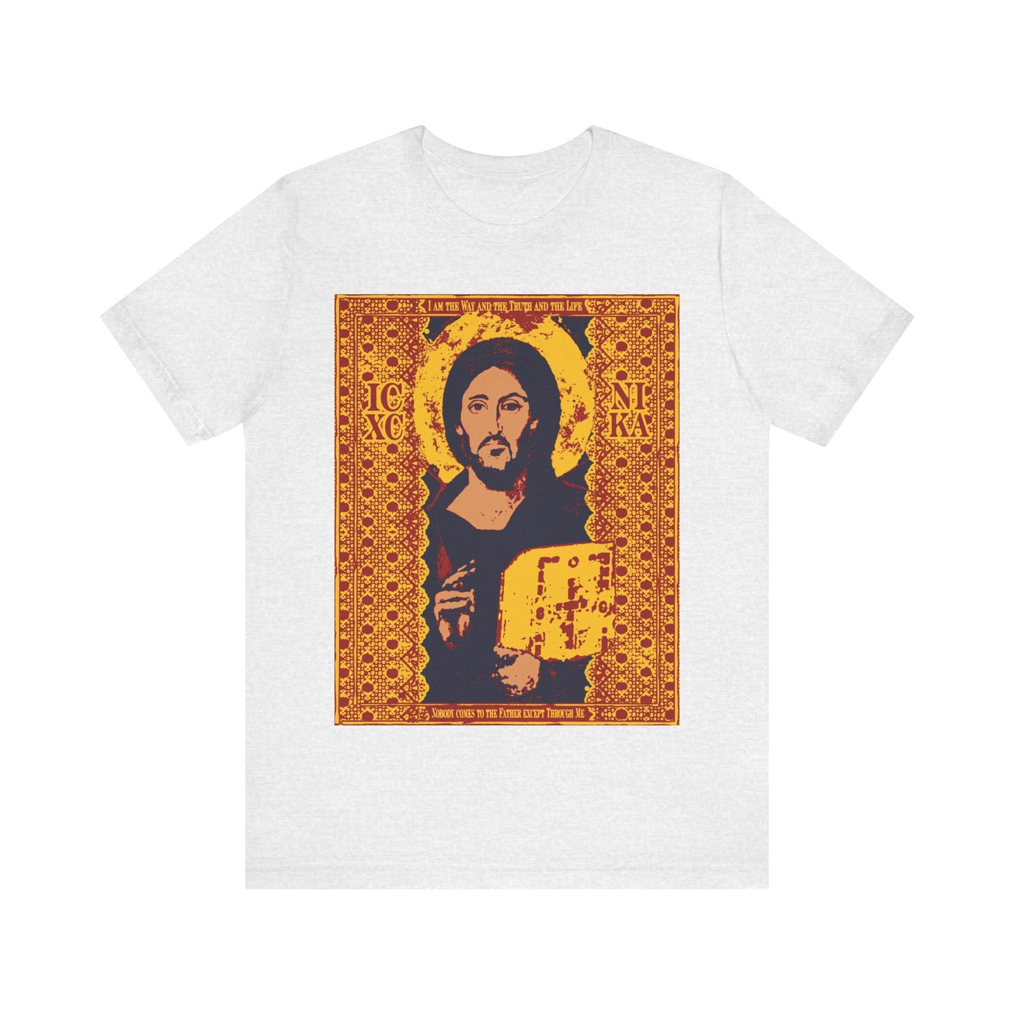 Jesus Christ Sinai Pantocrator IconoGraphic No. 1 | Orthodox Christian T-Shirt