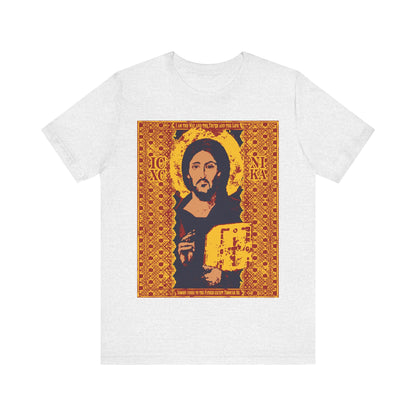 Jesus Christ Sinai Pantocrator IconoGraphic No. 1 | Orthodox Christian T-Shirt