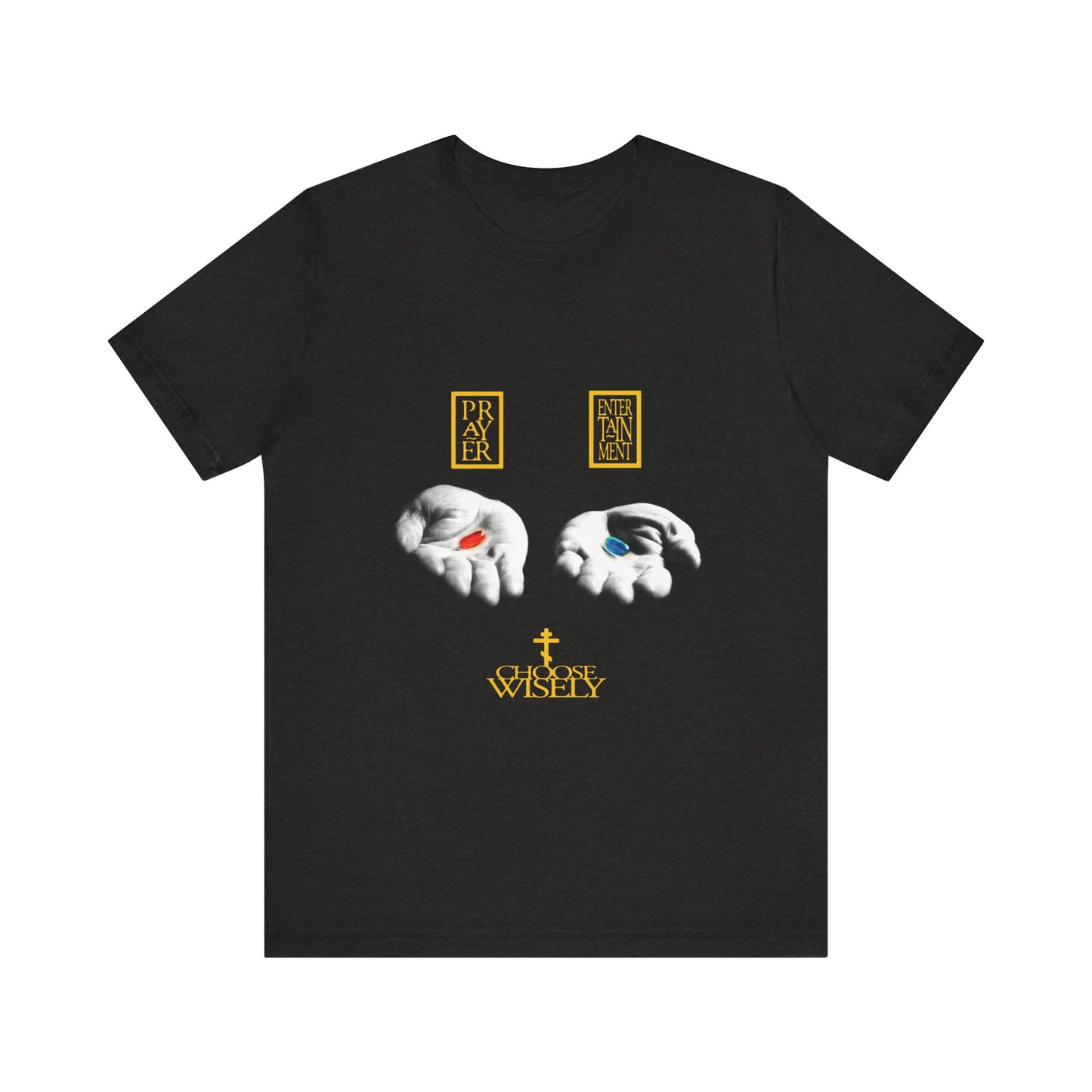 Red Pill, Blue Pill - Prayer Vs Entertainment - Choose Wisely | The Matrix | Orthodox Christian Lightweight Cotton T-Shirt