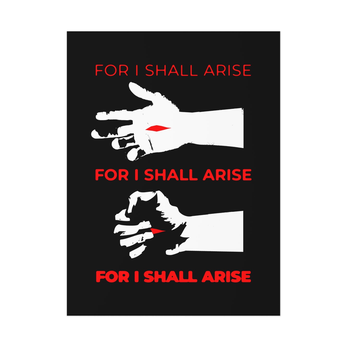 For I Shall Arise (Canon of Holy Saturday) No. 1 | Orthodox Christian Art Poster