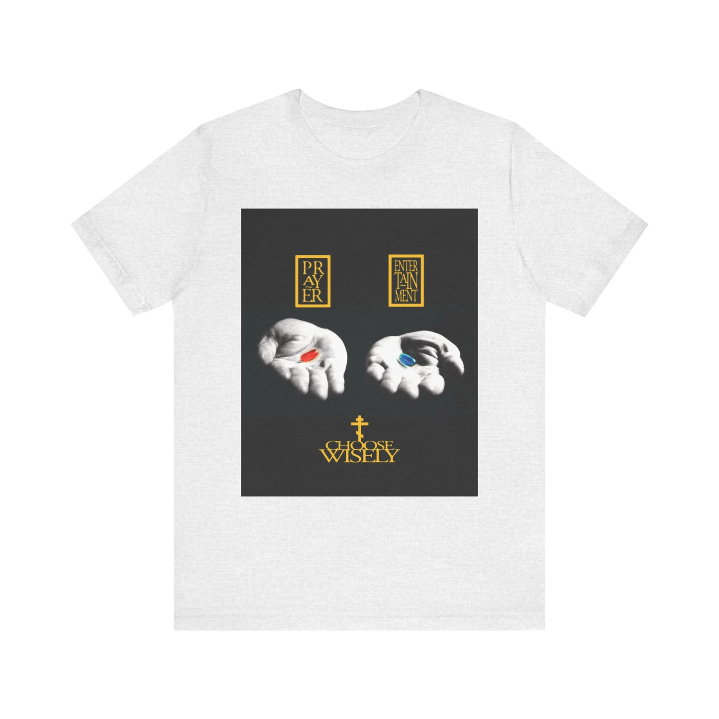 Red Pill, Blue Pill - Prayer Vs Entertainment - Choose Wisely | The Matrix | Orthodox Christian Lightweight Cotton T-Shirt