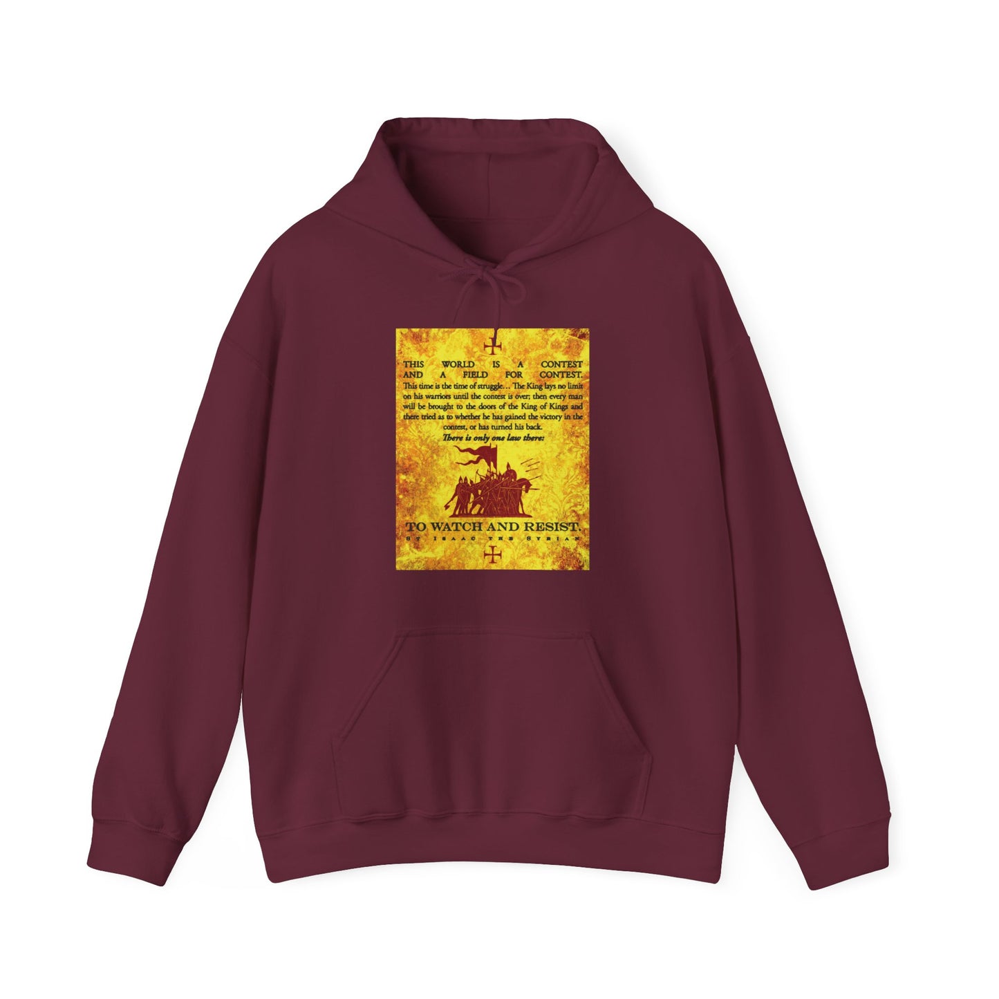 The World is a Contest No. 1 (St Isaac the Syrian) | Orthodox Christian Hoodie / Hooded Sweatshirt