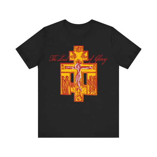 The Lord of Glory | Russian Golgotha Crucifix IconoGraphic | 1 Corinthians 2:8 | Orthodox Christian T-Shirt