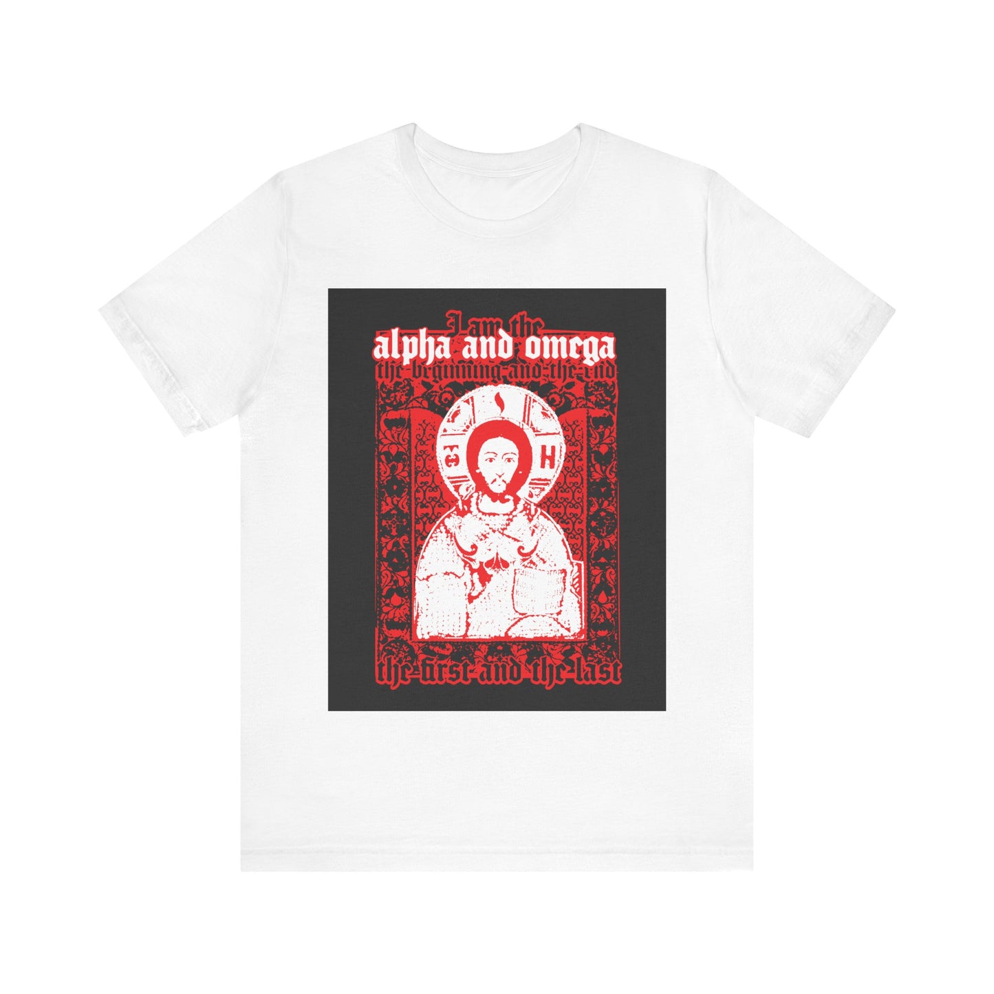 Christ Pantocrator IconoGraphik No. 2 (Alpha and Omega) | Orthodox Christian T-Shirt