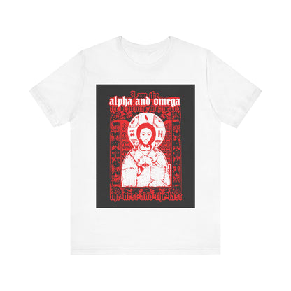 Christ Pantocrator IconoGraphik No. 2 (Alpha and Omega) | Orthodox Christian T-Shirt