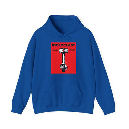 Idoloclast Idol-Smasher | Jesus NIKA Fist w/ Sledgehammer on Red Background | Smash Your Passions | Orthodox Christian Hoodie / Hooded Sweatshirt