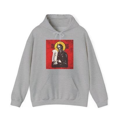 Prophet Ezekiel IconoGraphic | Textured, High Contrast Bright Red and Yellow Design | Old Testament | Orthodox Christian Hoodie