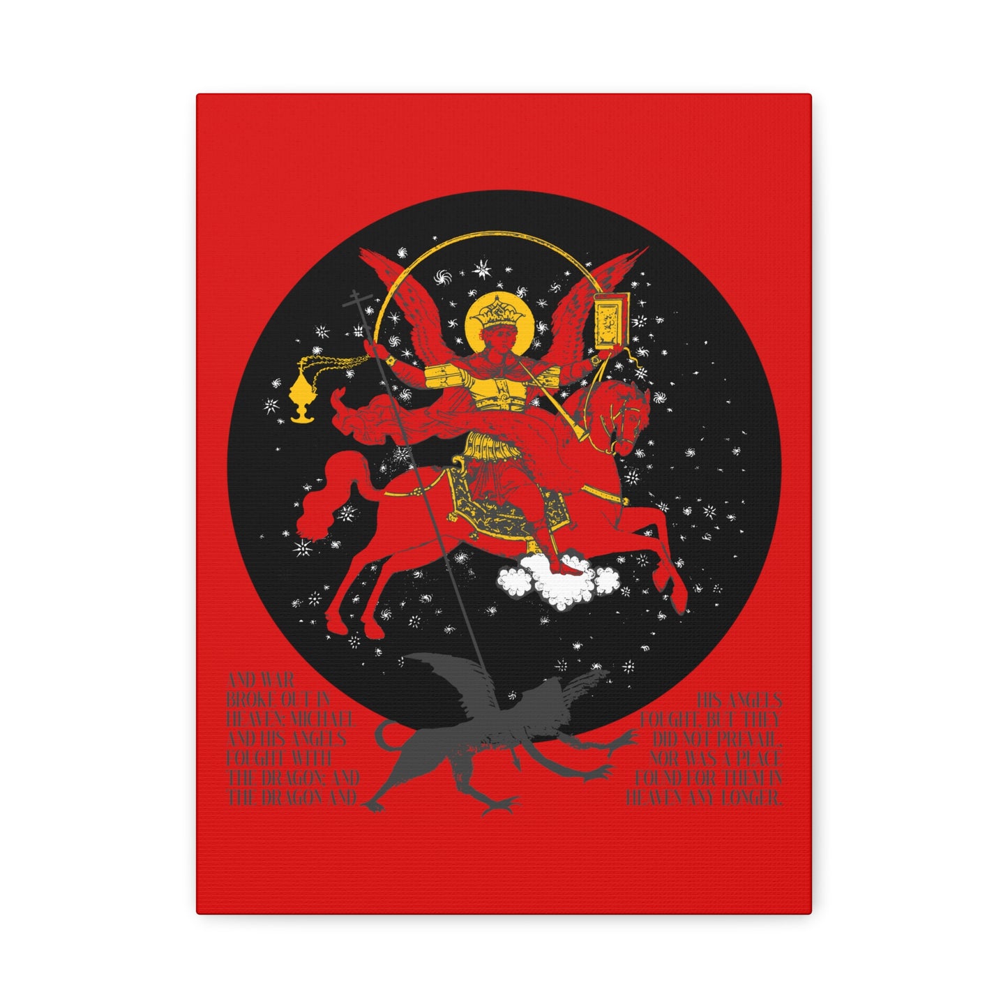 Archangel Michael of the Apocalypse No. 1 | Canvas Icono-Graphic | Orthodox Christian Art