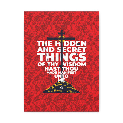 The Hidden and Secret Things of Thy Wisdom (Psalm 50/51) | Golgotha Cross | Skull of Adam | Orthodox Christian Canvas Art