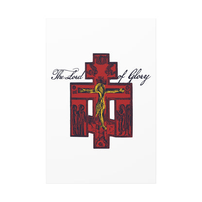 The Lord of Glory | Russian Golgotha Crucifix IconoGraphic (White BG) | 1 Corinthians 2:8 | Orthodox Christian Canvas Art