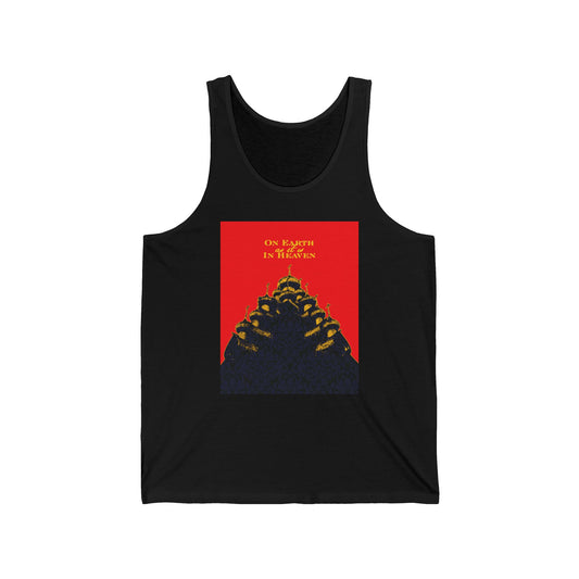 The Church: On Earth As It Is In Heaven | Lord's Prayer | Ancient Russian Wooden Church Design | Orthodox Christian Jersey Tank Top / Sleeveless Shirt