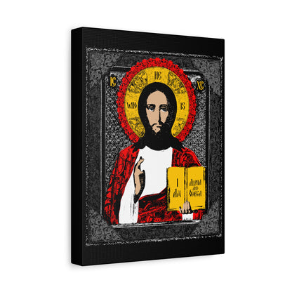 Christ Pantocrator IconoGraphic No. 1 (Alpha and Omega) | Orthodox Christian Canvas Art