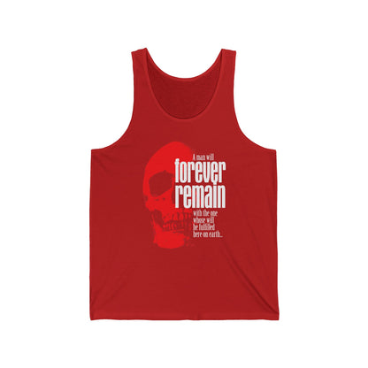 A man will forever remain... | You cannot serve two masters | Red Skull Horror Movie Poster Aesthetic | Orthodox Christian Tank Top