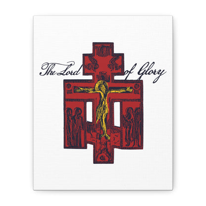The Lord of Glory | Russian Golgotha Crucifix IconoGraphic (White BG) | 1 Corinthians 2:8 | Orthodox Christian Canvas Art