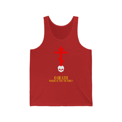 O Death Where is Thy Victory? No. 1 | Orthodox Christian Jersey Tank Top / Sleeveless Shirt