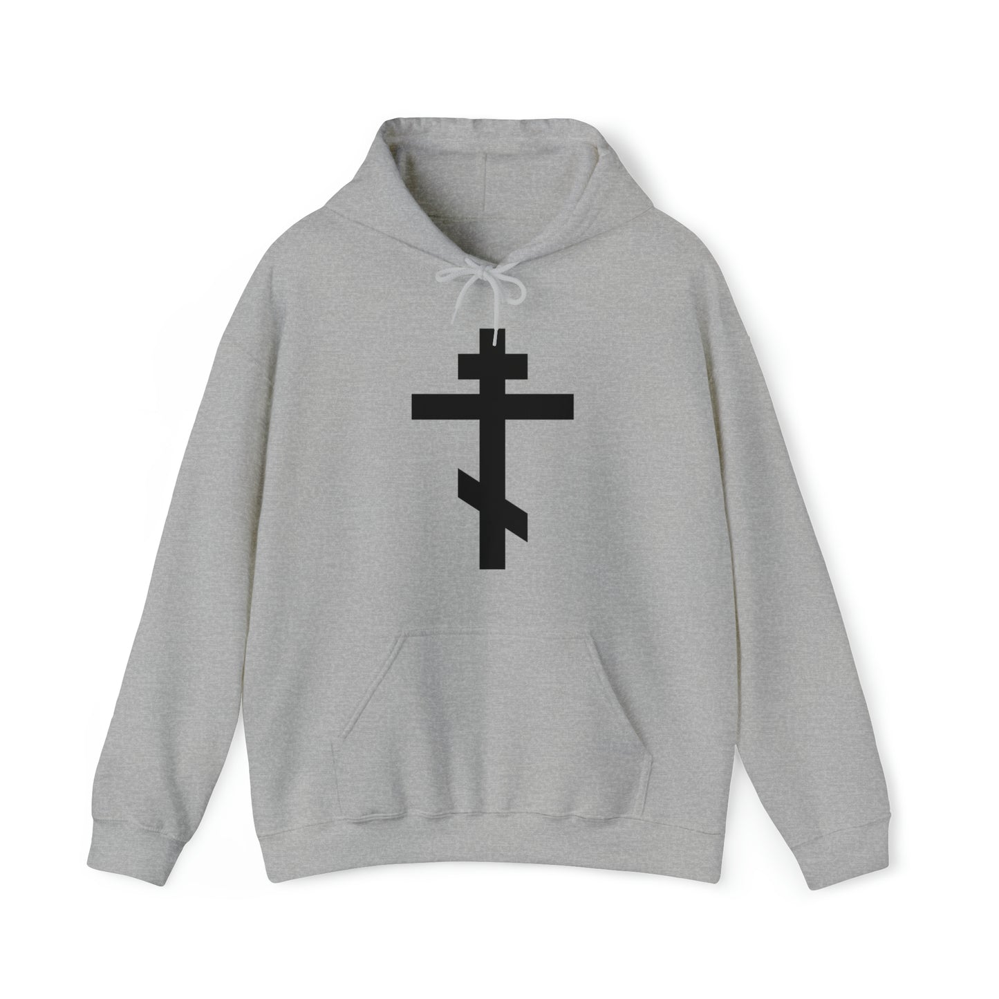 Simple Orthodox Cross (Black) No. 1 | Orthodox Christian Hoodie / Hooded Sweatshirt