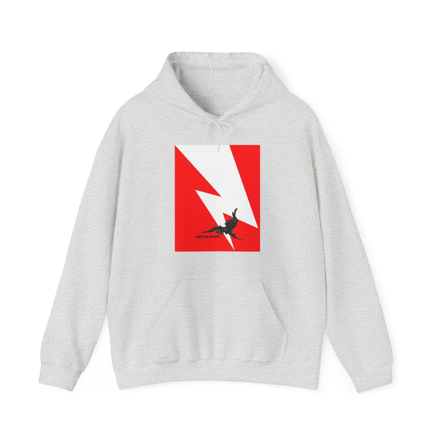 Shall Not Prevail | Satan Fell from Heaven Like Lightning (Luke 10:18) | Minimalist Design | Orthodox Christian Hoodie