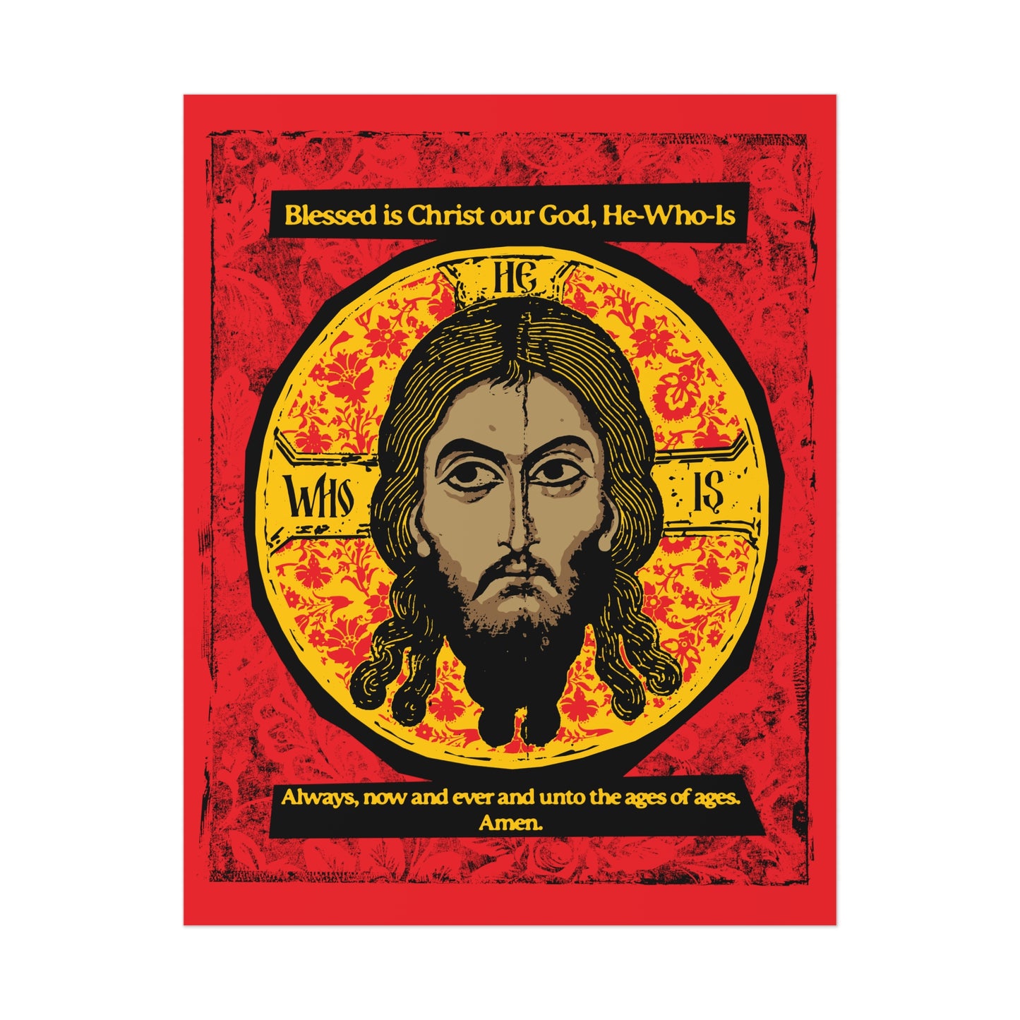 Icon Made-Without-hands (Mandylion/Image of Edessa) IconoGraphic No. 1 | Orthodox Christian Art Poster