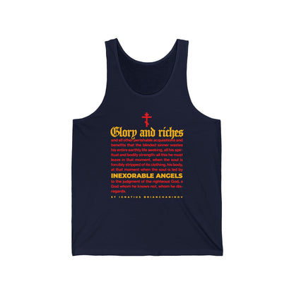 Inexorable Angels (St Ignatius Brianchaninov) No. 1 | Orthodox Christian Jersey Tank Top / Sleeveless Shirt