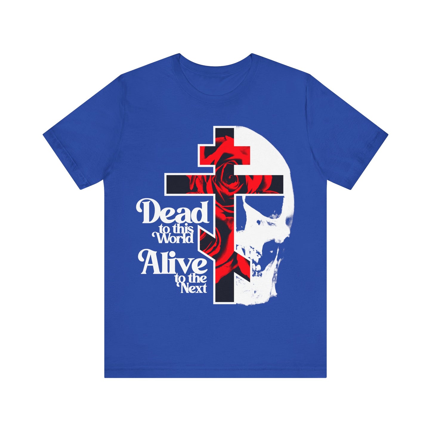 Dead to this World Alive to the Next | Goth Aesthetic Flower Cross & Skull | Bestselling Orthodox Christian T-Shirt