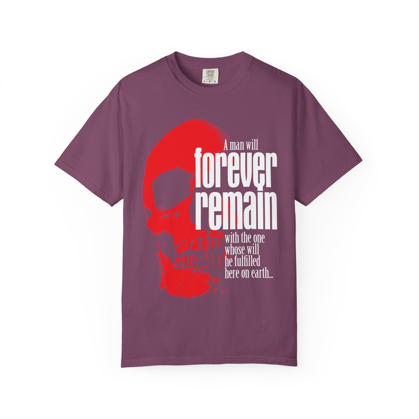 A Man Will Forever Remain with the One Whose Will He Fulfilled | Cannot Serve Two Masters | Red Skull | Heavyweight Cotton Unisex T-Shirt