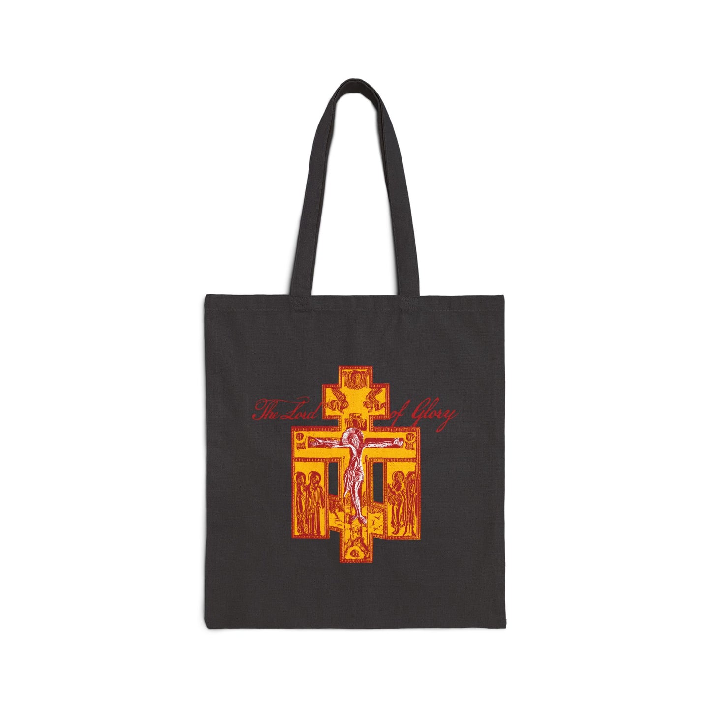The Lord of Glory | Russian Golgotha Crucifix IconoGraphic | 1 Corinthians 2:8 | Orthodox Christian Canvas Tote Bag