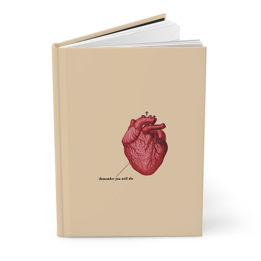 Remember You Will Die Retro Medical Textbook Heart Design No. 1 | Orthodox Christian Accessory | Hardcover Journal-Remembrance of Death