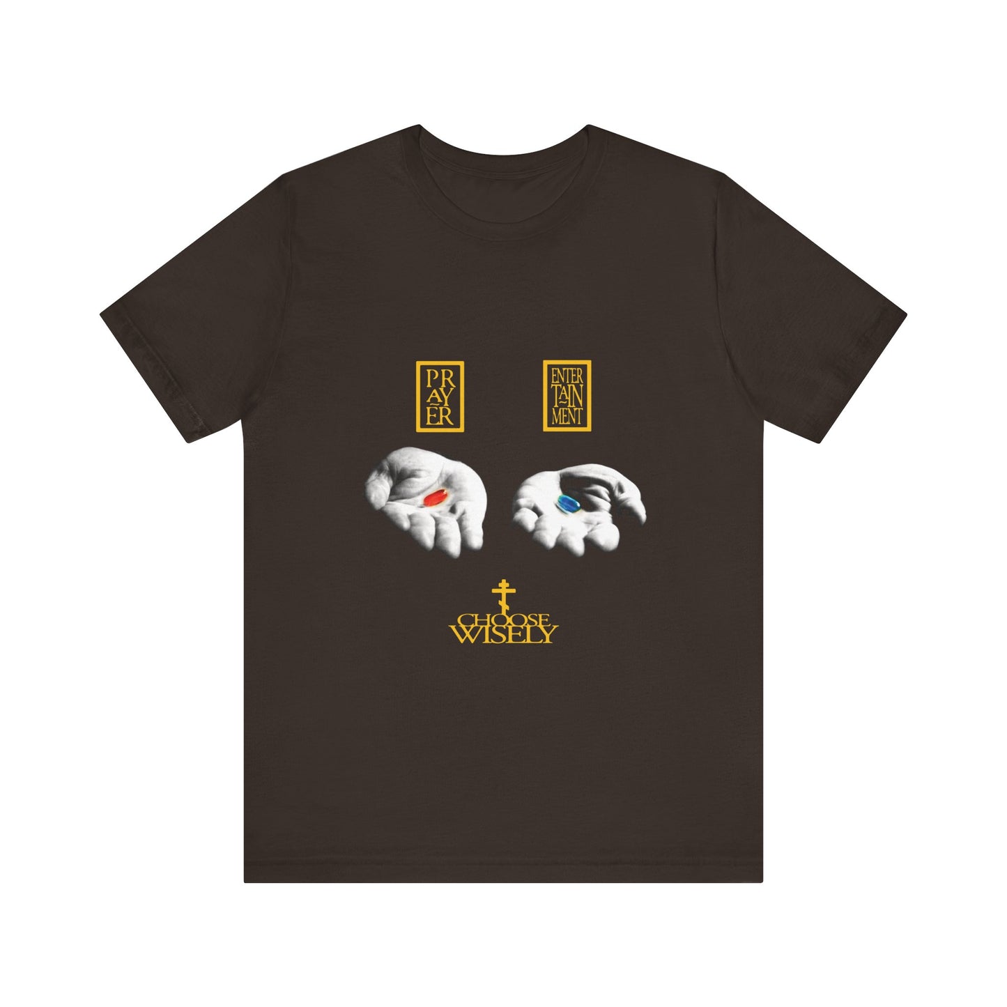 Red Pill, Blue Pill - Prayer Vs Entertainment - Choose Wisely | The Matrix | Orthodox Christian Lightweight Cotton T-Shirt