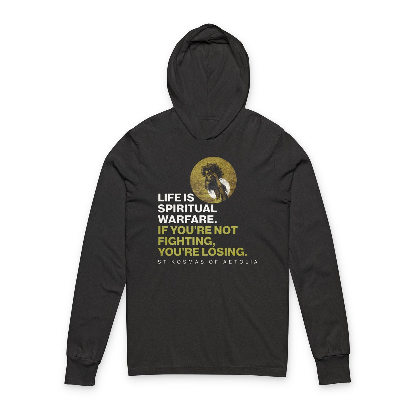 Life is Spiritual Warfare | St Kosmas of Aetolia | Gustave Dore | David & Goliath | Unseen Warfare | Orthodox Hooded Shirt